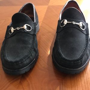 Gucci Suede Slip On Loafers